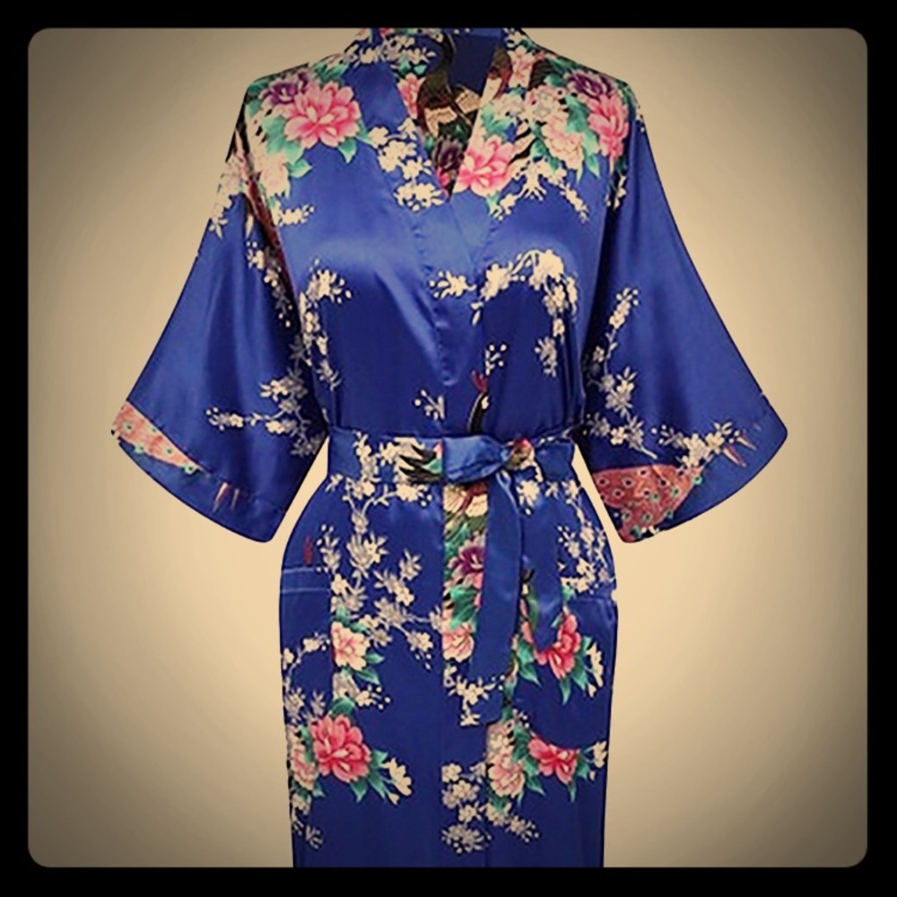 Long silk robe